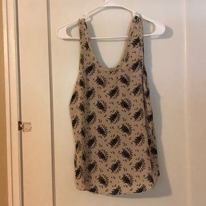 Tan Floral Patterned Joie Tank